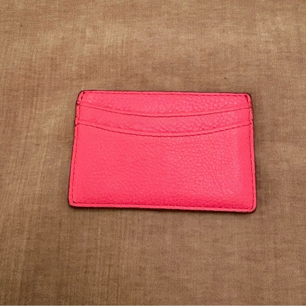 Hot pink J crew credit card holder case